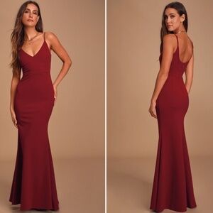 LULU's Prom Wedding Bridesmaid Special Event Classic Mermaid Maxi Dress NWOT